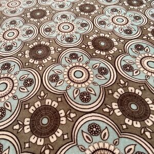 Northpoint Plush Fleece Throw Blanket Gray Aqua Medallion 72in